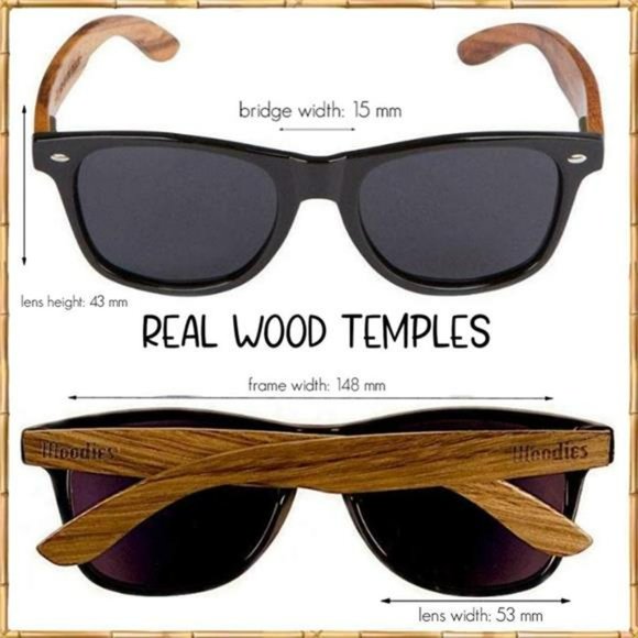 Walnut Wood Sunglasses with Dark Polarized Lenses for Men and Women main image 5
